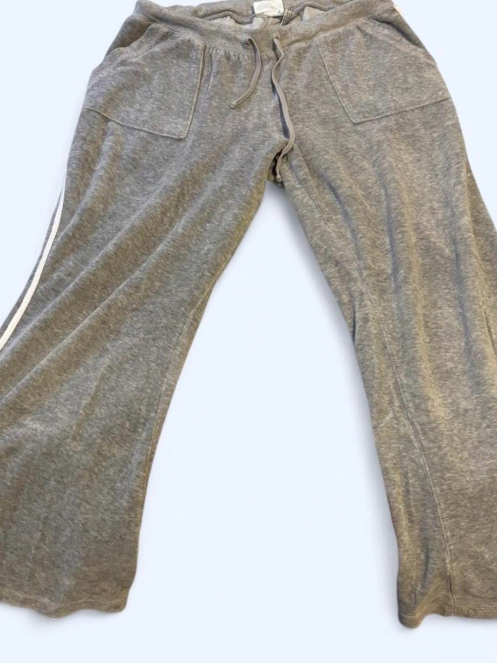 Énergie Gray and White Velour Track Pants